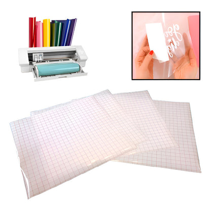 4X PAPEL TRANSFER 12  X 12  ADHESIVO TRANSPARENTE CAMEO TRANSPARENTE