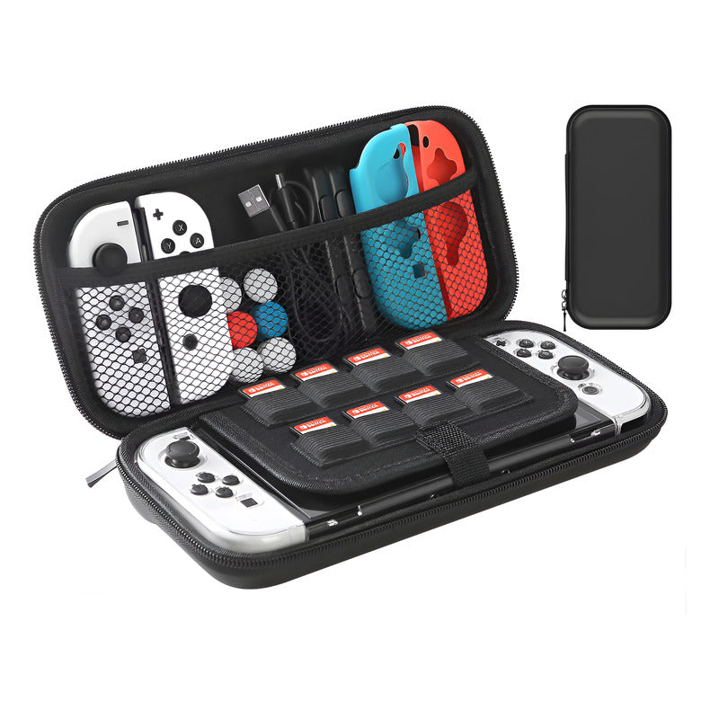 ESTUCHE RIGIDO NINTENDO SWITCH 26X13X4 CMS 10 BOLSILLOS SD NEGRO