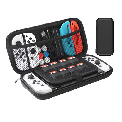 ESTUCHE RIGIDO NINTENDO SWITCH 26X13X4 CMS 10 BOLSILLOS SD NEGRO