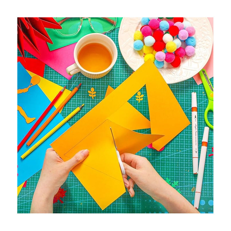 TAPETE CORTE A3 VERDE PAPEL MANUALIDADES BISUTERÍA VERDE MUSGO