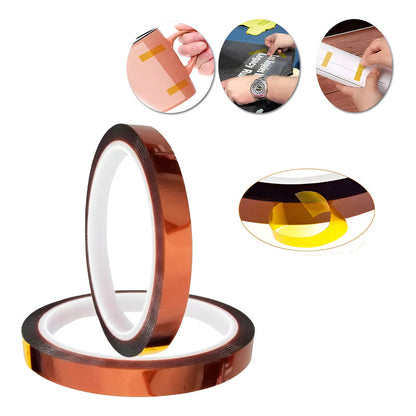 2X CINTA TÉRMICA 10MM 10MTS 50° 260° SUBLIMACIÓN ELECTRÓNICA NARANJA CLARO