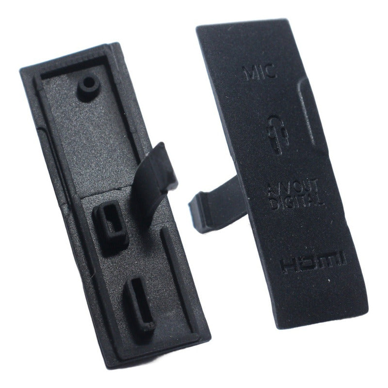 CUBIERTA TAPA COBERTOR GOMA CAUCHO CONEXIONES CANON 550D NEGRO