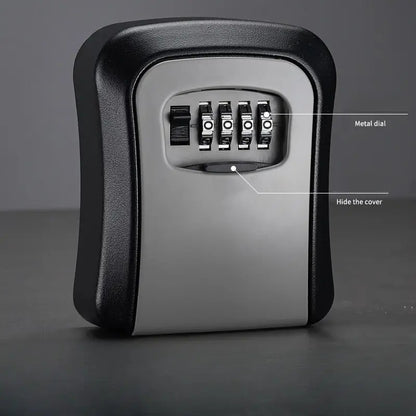 PORTA LLAVES CANDADO CLAVE SEGURIDAD PARED EMPRESAS NEGRO