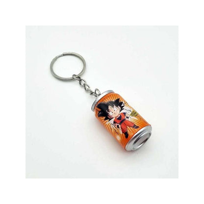 LLAVERO DRAGON BALL Z GOKU TIPO ENVASE LATA REFRESCO GASEOSA NARANJA