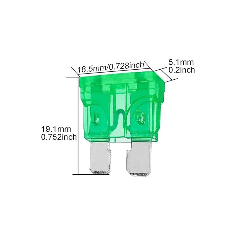 JUEGO 5 FUSIBLES STANDAR CARRO ATO/ATC DE 30A SET KIT