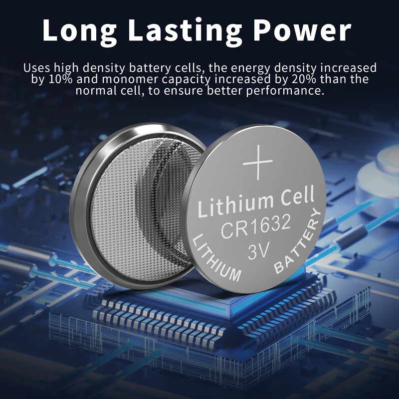 2X PILA BATERÍA BOTÓN CR1632 LITIO 3V ECR1632 BR1632 LM1632