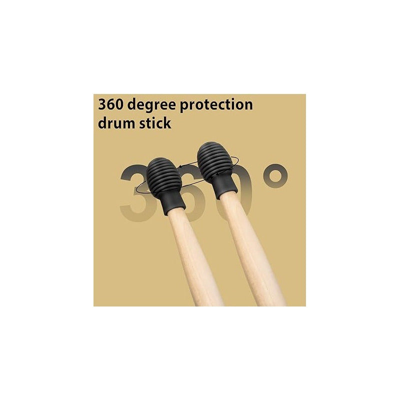 REDUCTOR SONIDO BAQUETAS PROTECTOR PROFESIONLAL 5A BATERÍA NEGRO 5A