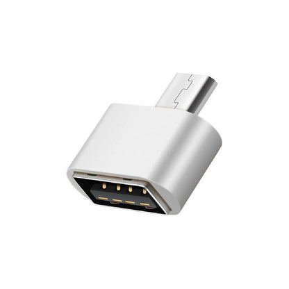 ADAPTADOR CONVERTIDOR USB HEMBRA A MICRO USB MACHO OTG 3.0 BLANCO