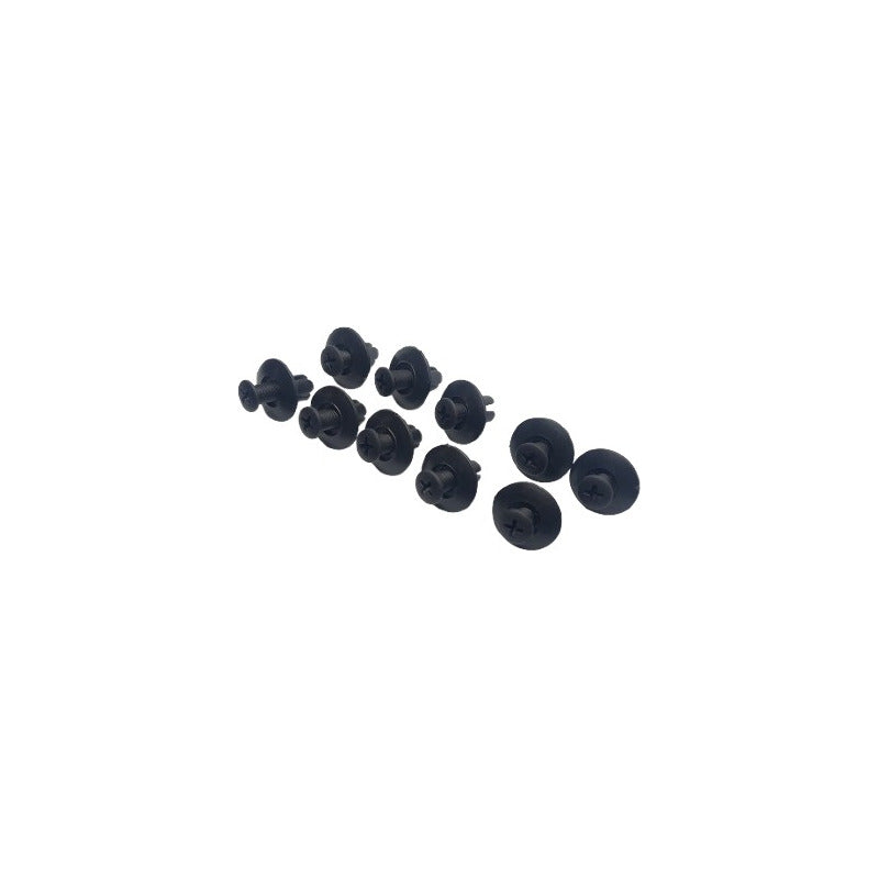 10X PIN CLIP AJUSTE PLÁSTICO VEHÍCULO CARRO 19MM X 12MM X8MM NEGRO