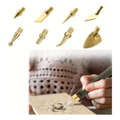 8 PCS PUNTAS QUEMADO MADERA PIROGRAFÍA MARQUETERÍA BISUTERÍA 12V