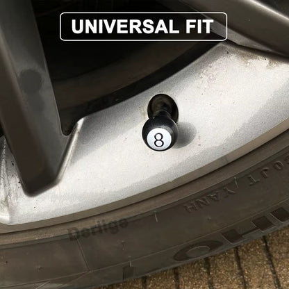 JUEGO TAPA VÁLVULA AIRE LLANTA CARRO MOTO BICI BOLA 8 BILLAR