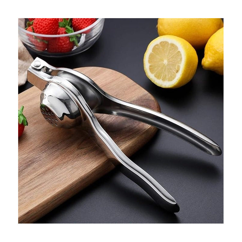 EXPRIMIDOR CÍTRICOS ACERO INOXIDABLE ANTIDESLIZANTE COCINA PLATEADO