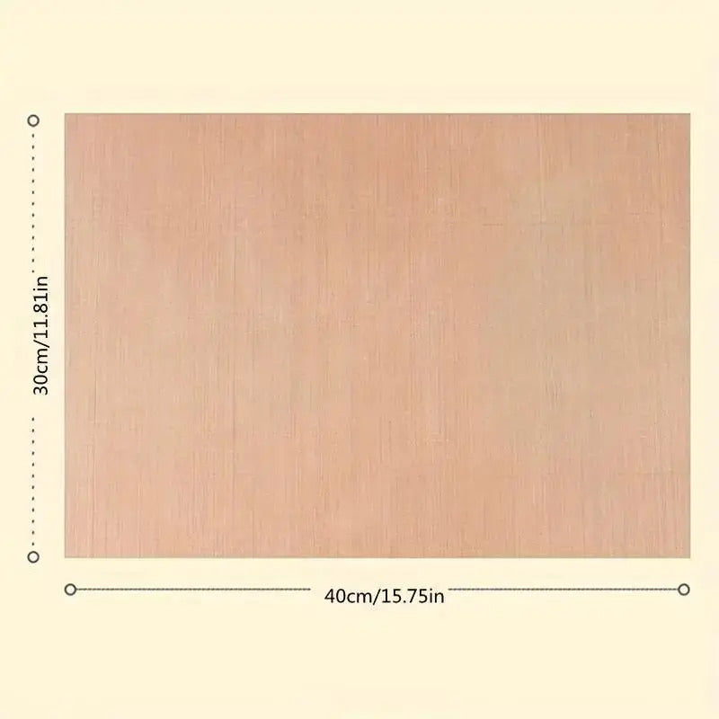 HOJA TEFLÓN 40X30 CMS SUBLIMACIÓN COCINA PLANCHA CALOR HORNO MARRÓN CLARO