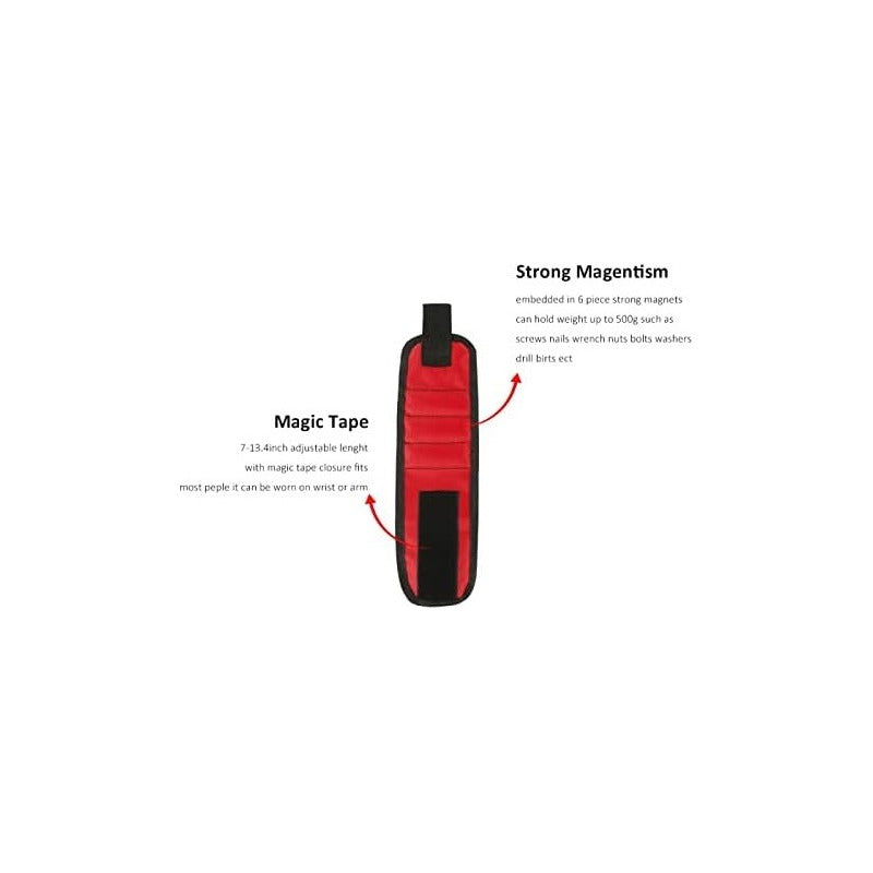 PULSERA MUÑEQUERA MAGNÉTICA TORNILLOS CLAVOS BROCAS TUERCAS N/A