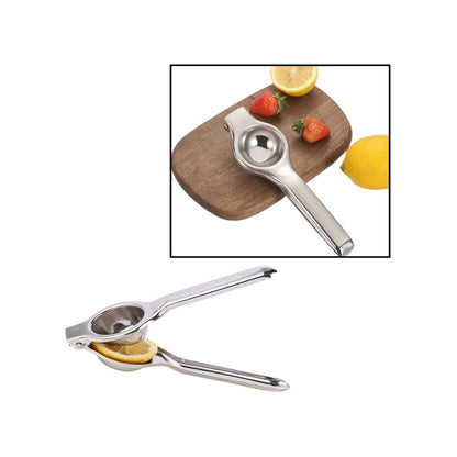 EXPRIMIDOR CÍTRICOS ACERO INOXIDABLE ANTIDESLIZANTE COCINA PLATEADO