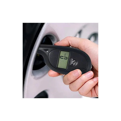 MEDIDOR PROBADOR DIGITAL PRESIÓN AIRE LLANTAS VEHÍCULO CARRO NEGRO