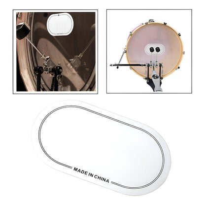 PARCHE DOBLE BOMBO PEDAL BATERÍA ACÚSTICA REDUCTOR SONIDO BLANCO