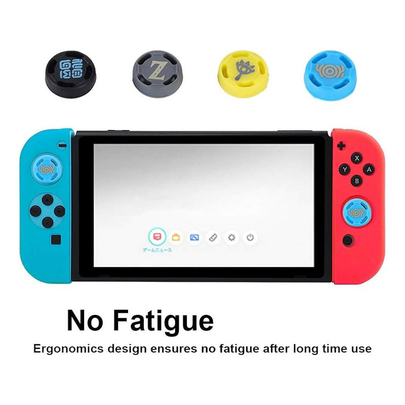 4X SET CAUCHOS CUBIERTAS GOMAS PARA JOY-CON SWITCH ZELDA MIXTO