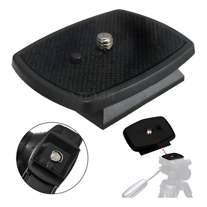 PLACA LIBERACIÓN RÁPIDA TRÍPODE ZAPATA 4.3X4.3CMS 1/4 ROSCA NEGRO