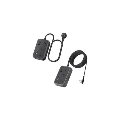 MULTITOMA 6 SALIDAS 2 USB 2 TIPO C NEGRO SWITCH ENCENDIDO NEGRO 110V