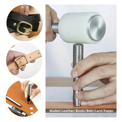 6X PUNZONES TROQUELES SACABOCADOS CUERO MARROQUINERÍA 10 CM