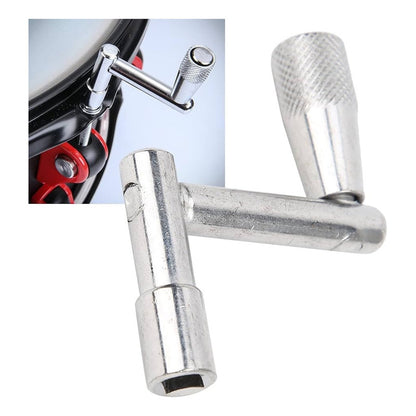 LLAVE AFINACIÓN UNIVERSAL BATERÍA ACÚSTICA REDOBLANTE CAJA PLATEADO