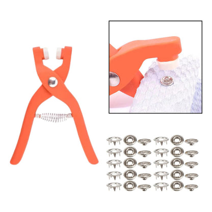 HERRAMIENTA PINZA INSTALACIÓN BOTONES PRESIÓN 95MM +10 BOTON ROJO PINZA BOTONES PRESION