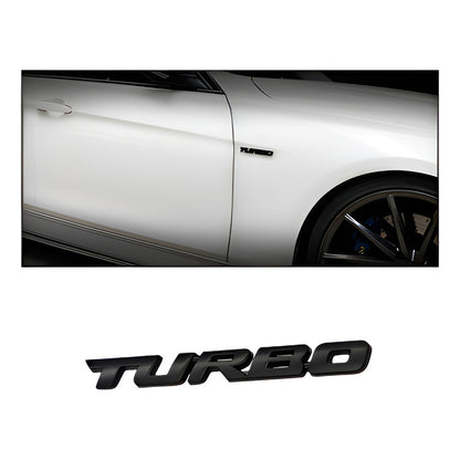 EMBLEMA TURBO METAL 3D ADHESIVO VEHÍCULO INSIGNIA LUJO CARRO