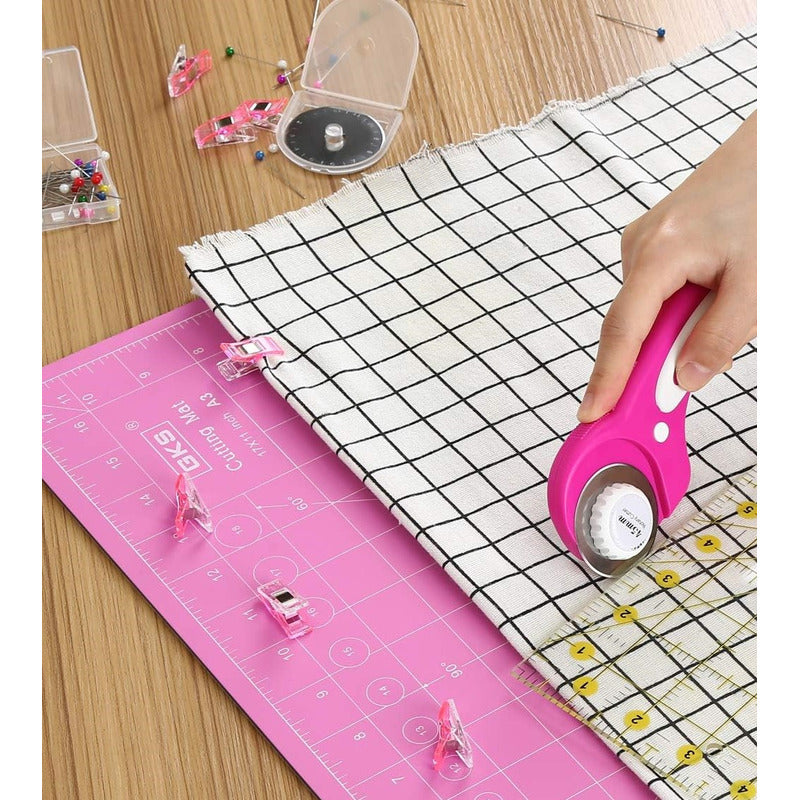 10X CLIPS PINZAS COSTURA TELA PAPELERÍA OFICINA MANUALIDADES ROSA