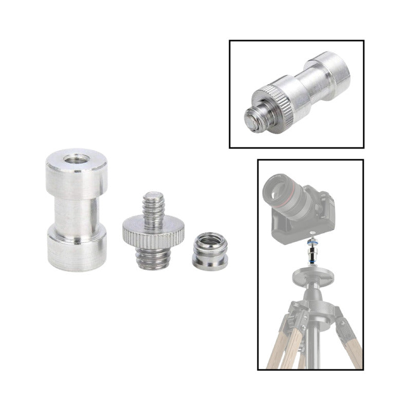 CONVERTIDOR 1/4 3/8 (3 EN 1) TORNILLO TRÍPODE LUZ ADAPTADOR