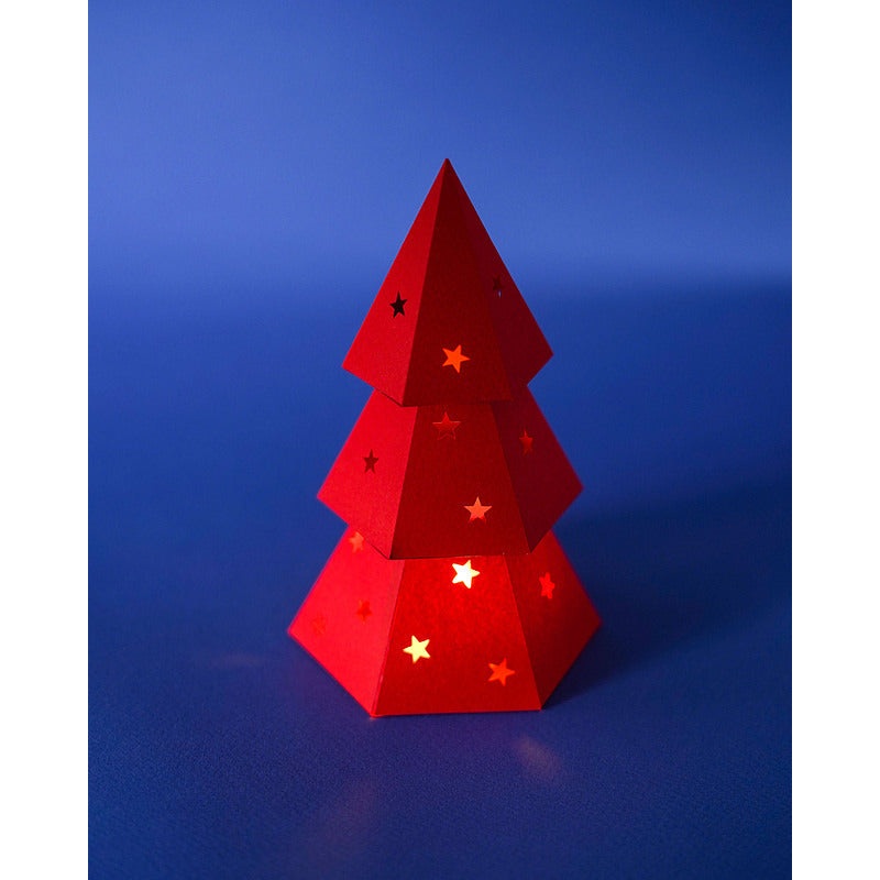 ARBOL NAVIDAD PAPERCRAFT ADORNO ECOLÓGICO PDF DIY DECORATIVO BLANCO