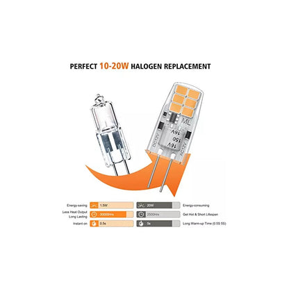 4X BOMBILLA LED G4 BASE BI-PIN 12V/110V 2835SMD 2700K CALIDA 110V CÁLIDA