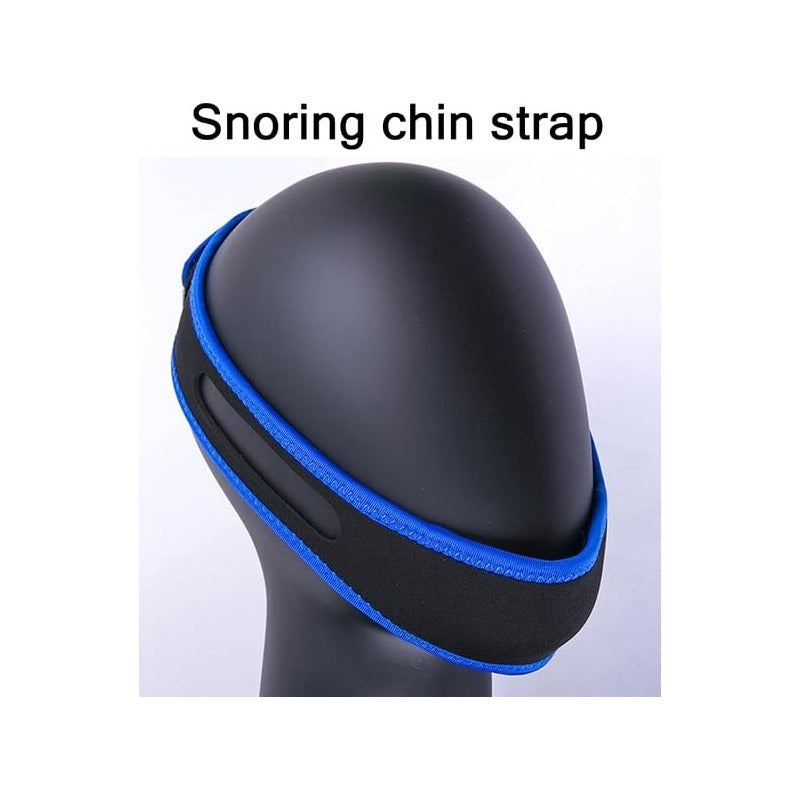 BANDA ANTI RONQUIDO APNEA DEL SUEÑO BARBILLA UNISEX DORMIR AZUL 65MM LARGO