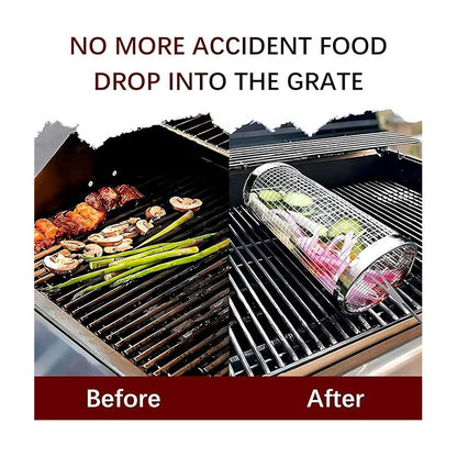 CANASTA REJILLA PARRILLA ASADO BBQ MULTIFUNCIONAL ACERO INOX