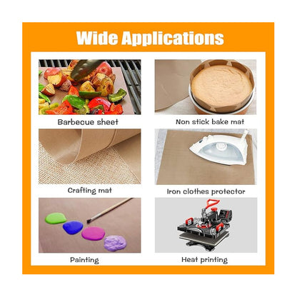 HOJA TEFLÓN 40X30 CMS SUBLIMACIÓN COCINA PLANCHA CALOR HORNO MARRÓN CLARO