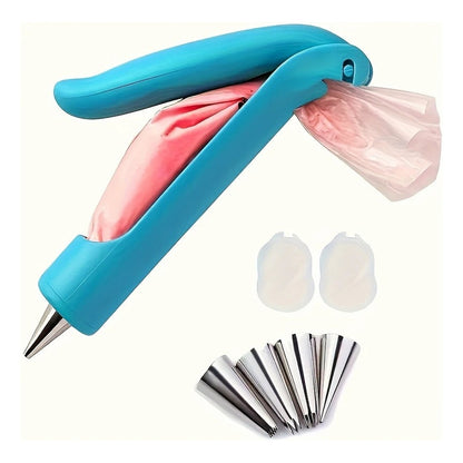 KIT DECORACIÓN CUPCAKES PASTELERÍA GLASEADO AZUL CLARO