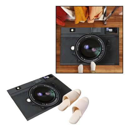 TAPETE ENTRADA DISEÑO CÁMARA CASA BAÑO COCINA ALCOBA ADORNO 60 CM 40 CM CÁMARA NEGRO