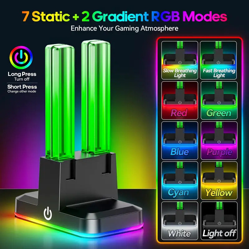 CARGADOR JOY-CON PARA NINTENDO SWITCH OLED RGB 4X ESTACIÓN