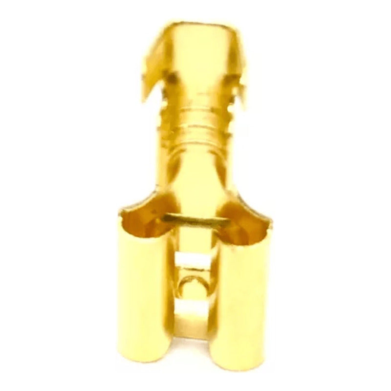 10X CONECTOR ENCRIMPADO 4.8 HEMBRA 15MM CONEXION ELECTRICO COBRE