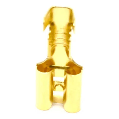 10X CONECTOR ENCRIMPADO 4.8 HEMBRA 15MM CONEXION ELECTRICO COBRE