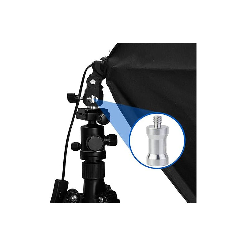 CONVERTIDOR 1/4 3/8 (3 EN 1) TORNILLO TRÍPODE LUZ ADAPTADOR