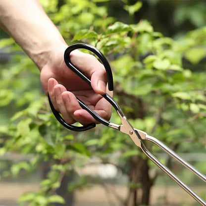 PINZAS EXTRALARGAS BBQ CARBON ACERO INOXIDABLE 30CMS PLATEADO