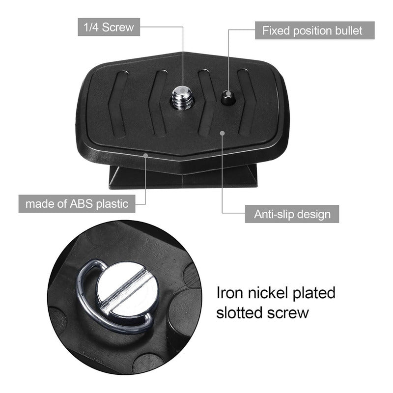 TRIPODE PLACA LIBERACIÓN RÁPIDA ZAPATA 44.6 X 44.6MMS NEGRO