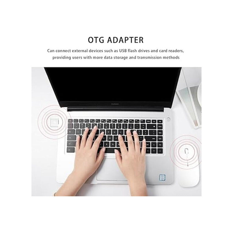 ADAPTADOR CONVERTIDOR USB HEMBRA TIPO C MACHO OTG 3.0 BLANCO BLANCO