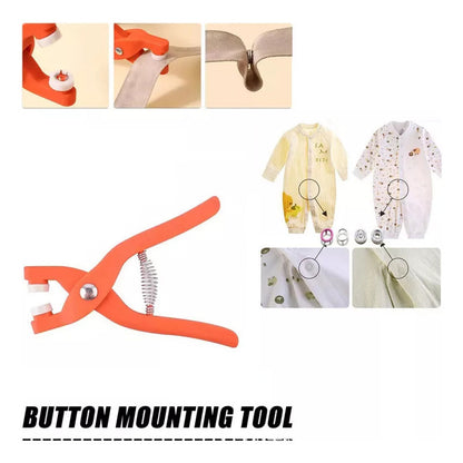 HERRAMIENTA PINZA INSTALACIÓN BOTONES PRESIÓN 95MM +10 BOTON ROJO PINZA BOTONES PRESION