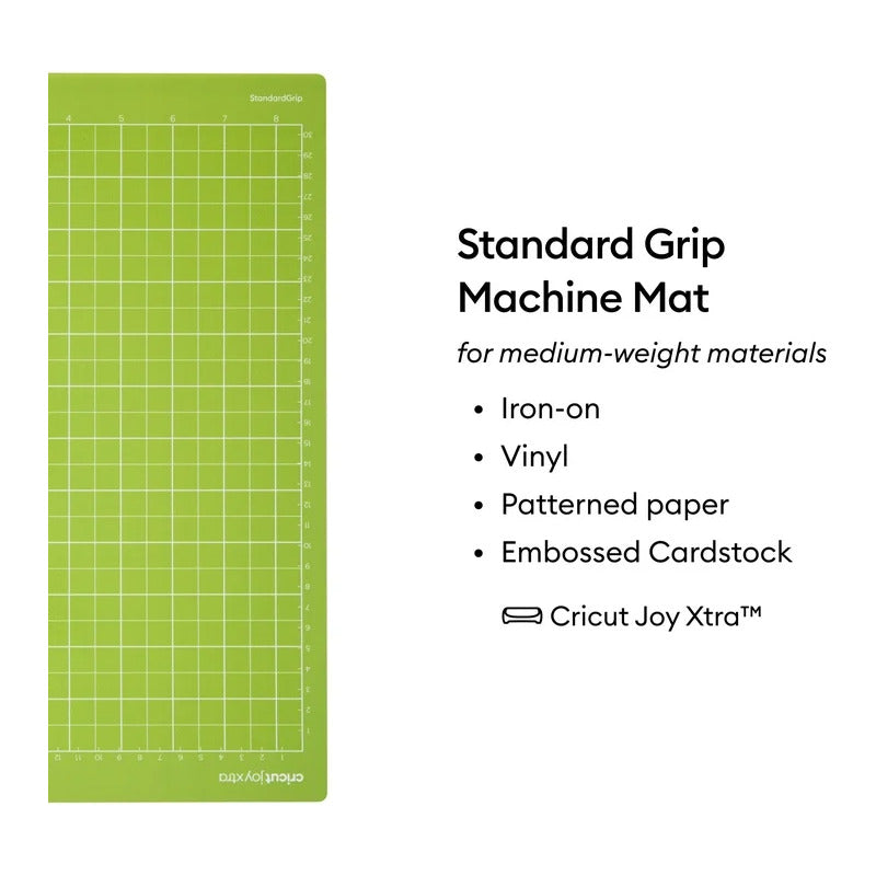 TAPETE CORTE 12  X 4.5  PARA CRICUT JOY STANDAR GRIP VERDE VERDE CLARO