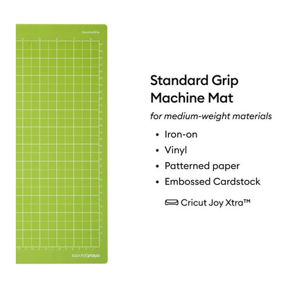 TAPETE CORTE 12  X 4.5  PARA CRICUT JOY STANDAR GRIP VERDE VERDE CLARO