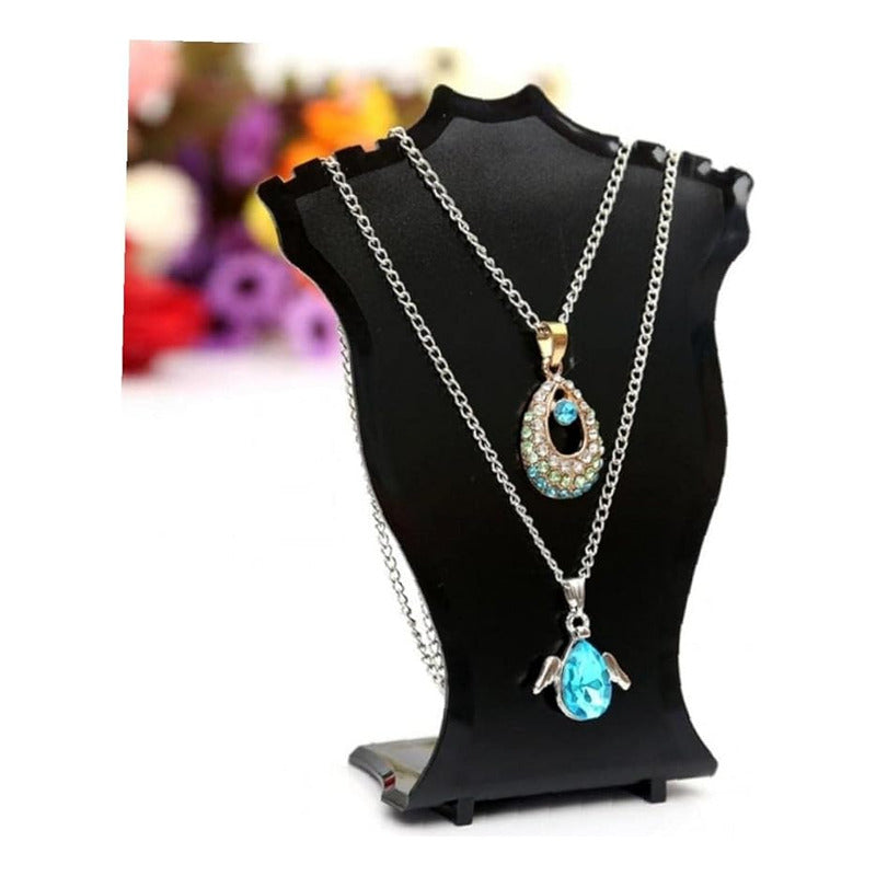 EXHIBIDOR COLLAR ARETES JOYAS PENDIENTES SOPORTE JOYERIA BLANCO