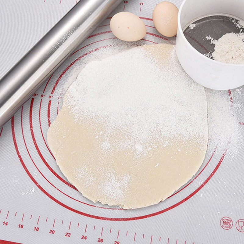 RODILLO ACERO INOXIDABLE 20CMS LIGERO PASTELERÍA PANADERÍA PLATEADO