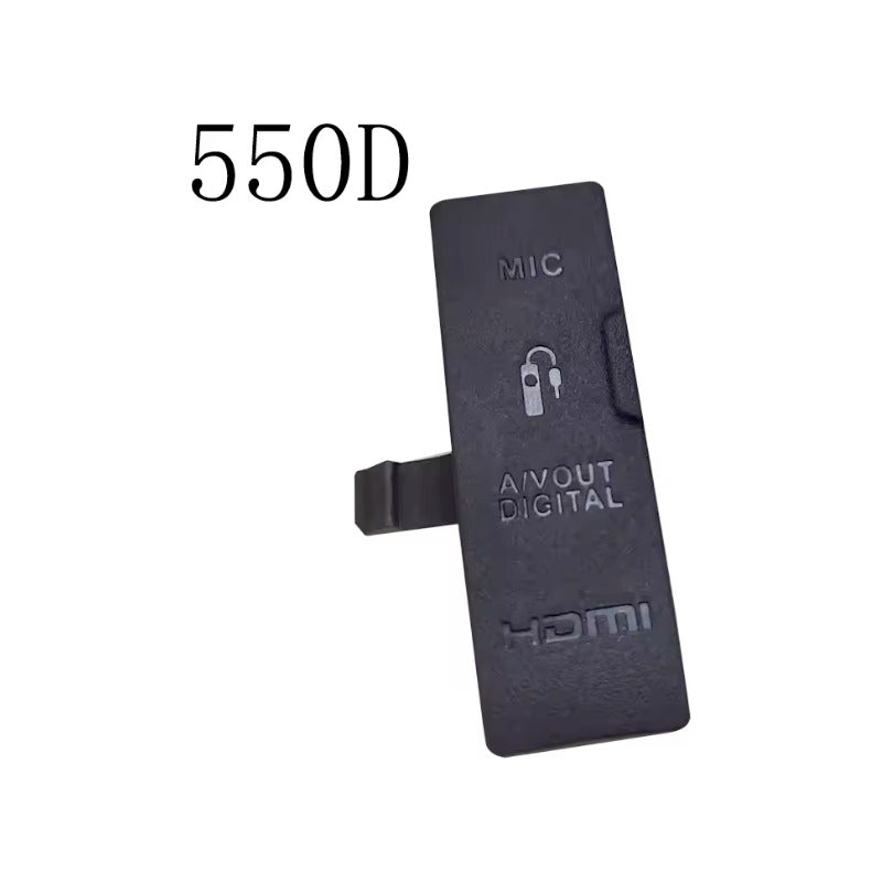 TAPA COBERTOR GOMA CAUCHO GUARDAPOLVO CONEXIONES CANON 550D NEGRO